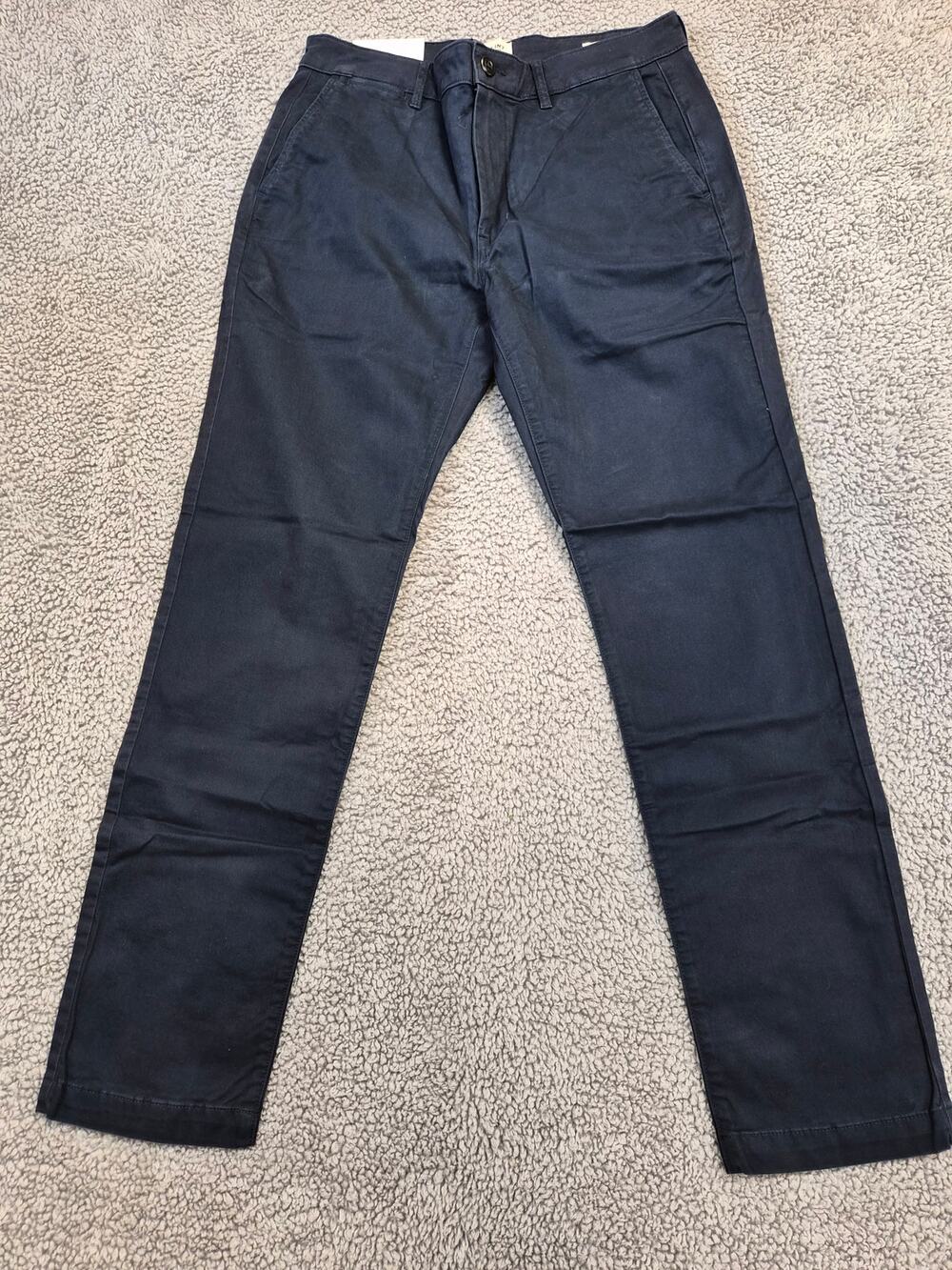 NWT Flint and Tinder Chinos Men's Size 33x32 Blue Slim Fit (1219)